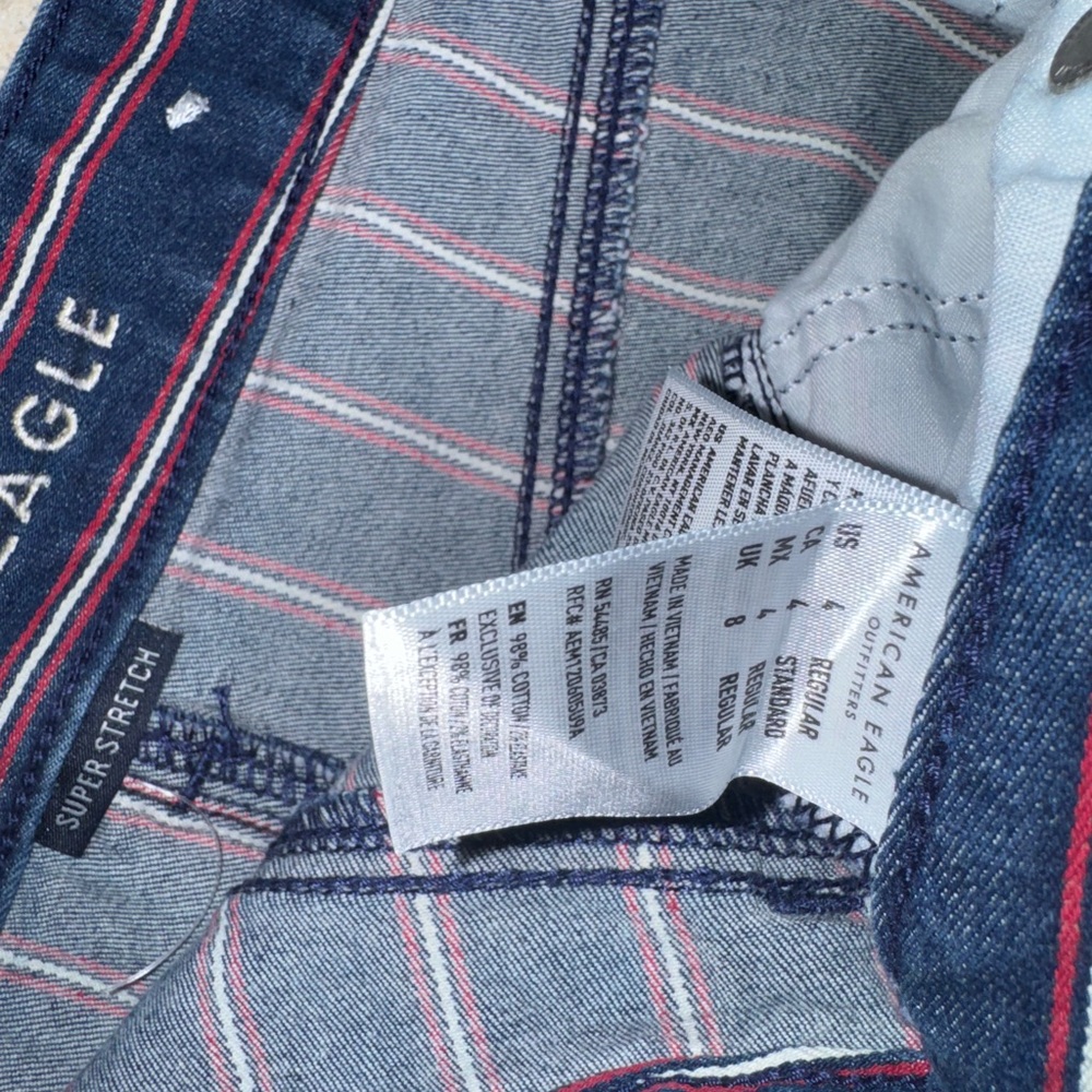 American Eagle Outfitters Blue and Red Striped Mini Skirt Size 4 - Picture 8 of 9